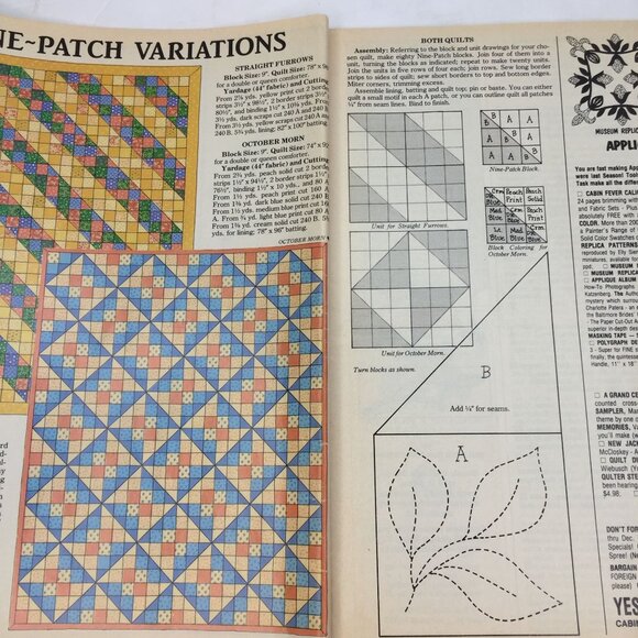 Quilters Newsletter Magazine October 1983 Issue No 156 Quilting Patterns - Picture 5 of 13